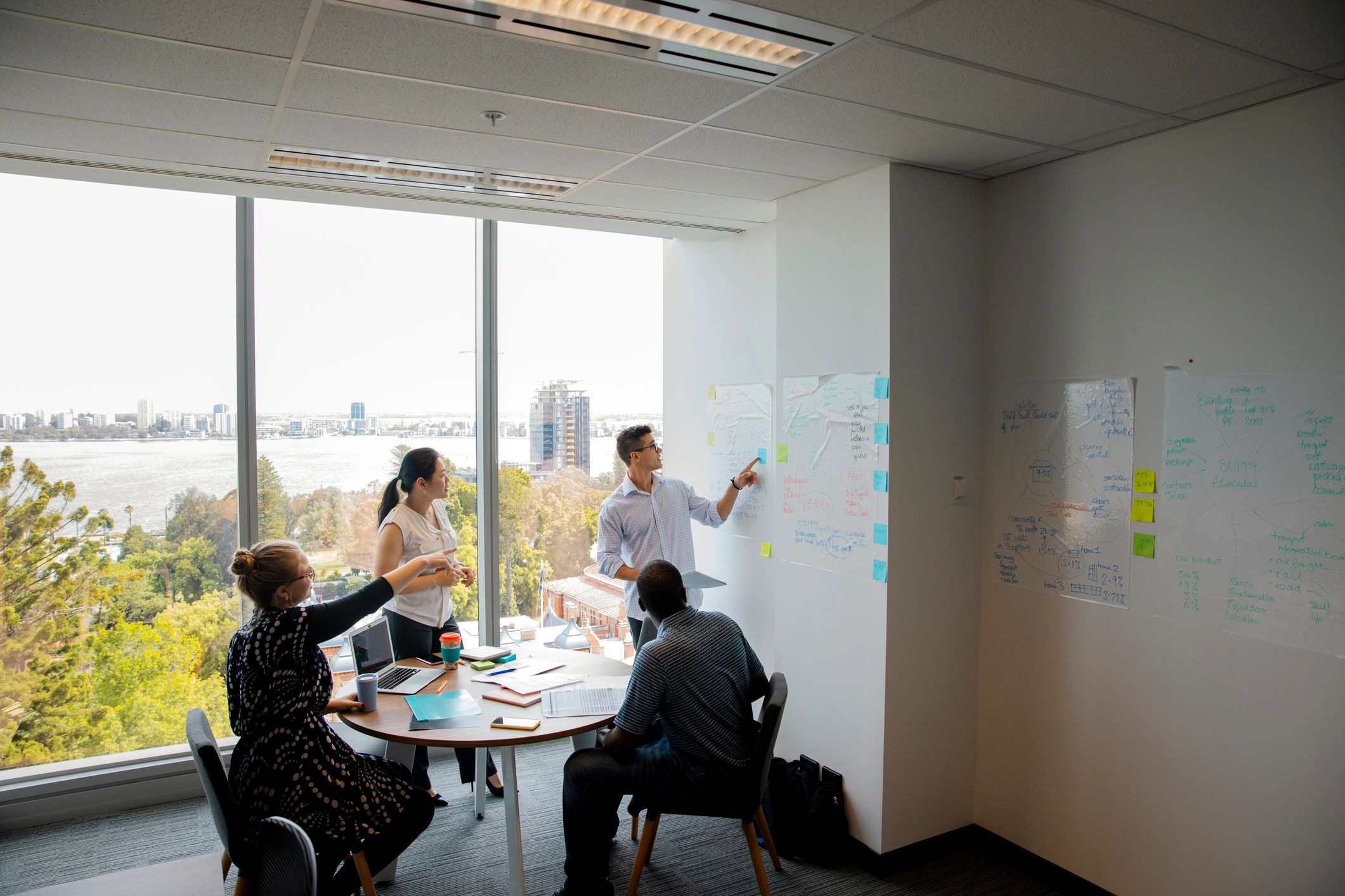 Team collaboration session focused on business growth